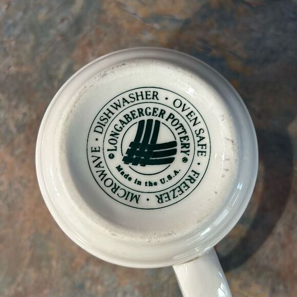 Longaberger Pottery Holly and Berry Pottery Coffee Tea Mug - Picture 3 of 4